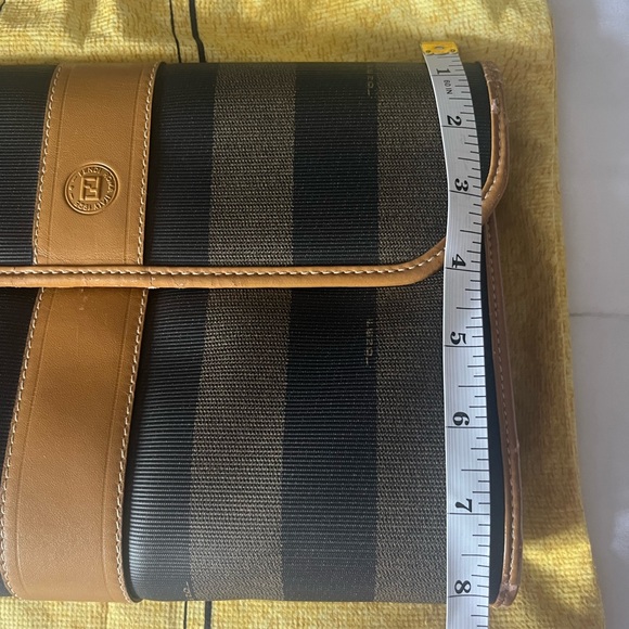 Vintage @ authentic Fendi Pequin  Clutch Handbag Late 80’s - Picture 15 of 16